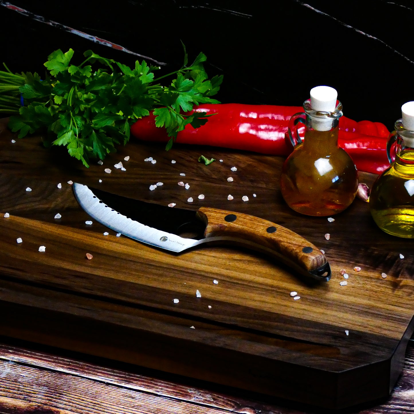 IZUMI ICHIAGO Outdoor Küchenmesser , Griff aus Rosenholz