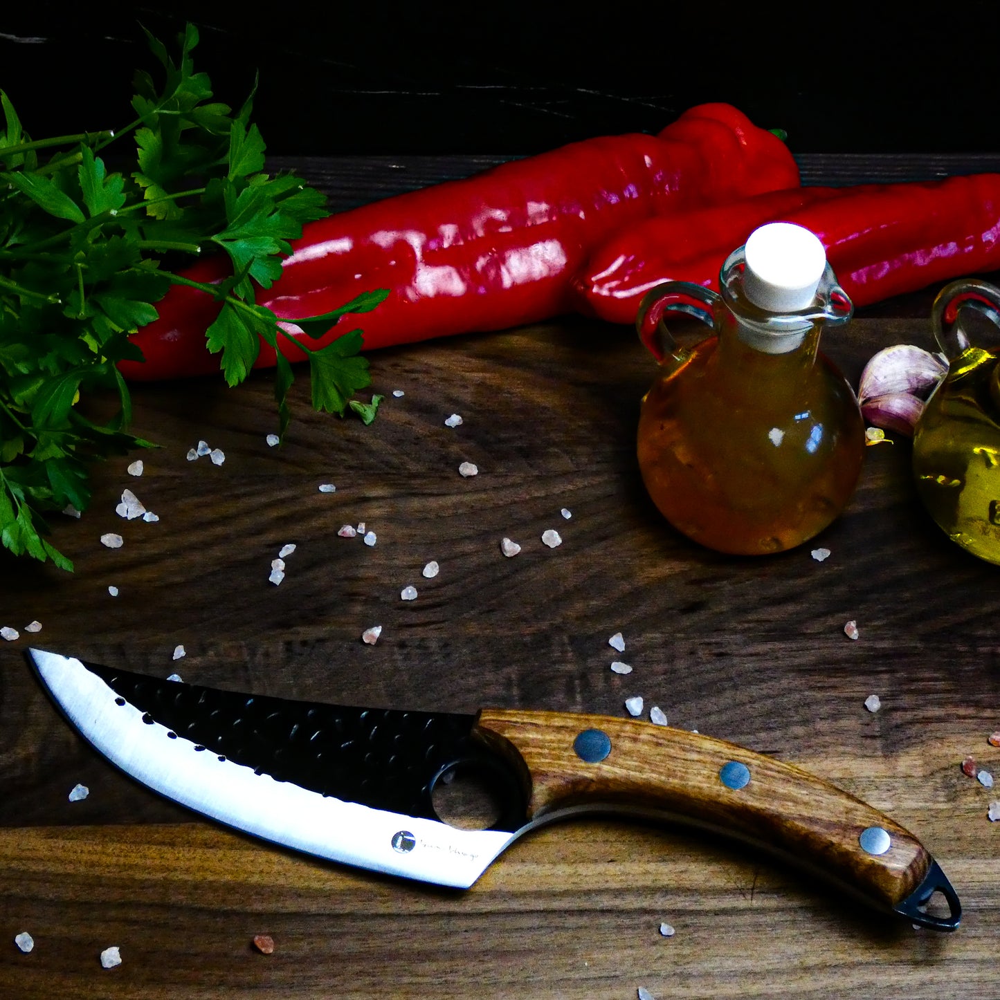 IZUMI ICHIAGO Outdoor Küchenmesser , Griff aus Rosenholz