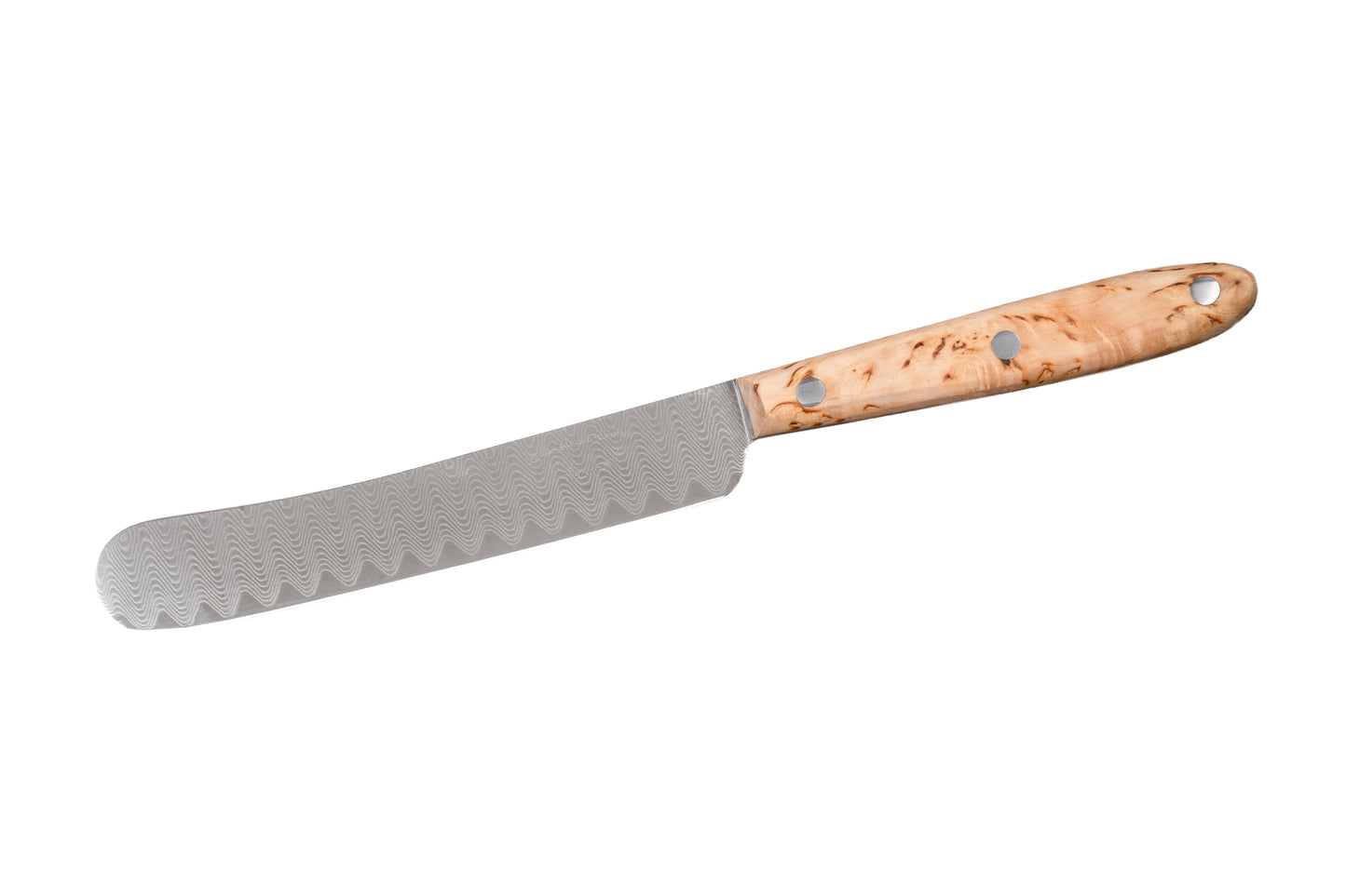 Siebeneicher-Hellwig Buckelmesser - aus VG 10 Damaststahl, Griff aus Maserbirke