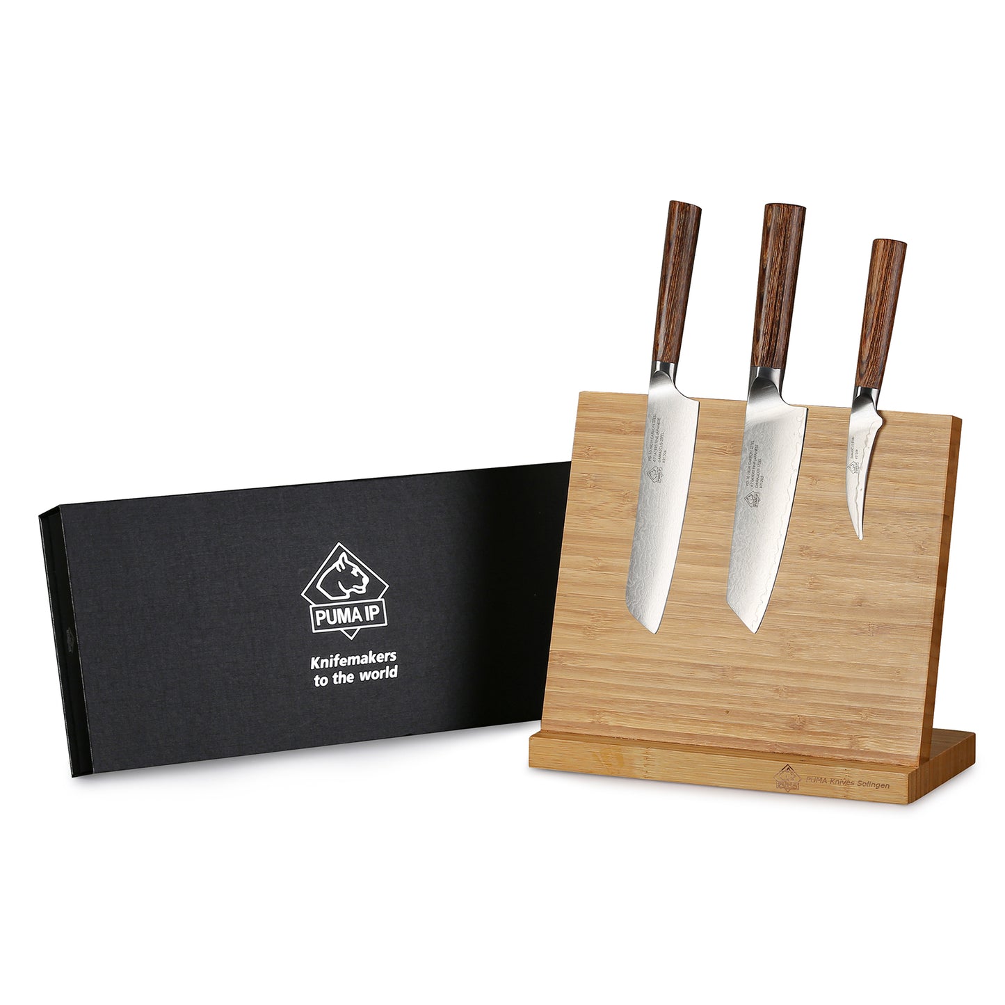 PUMA IP set of 3: small chef, santoku & curved paring knife