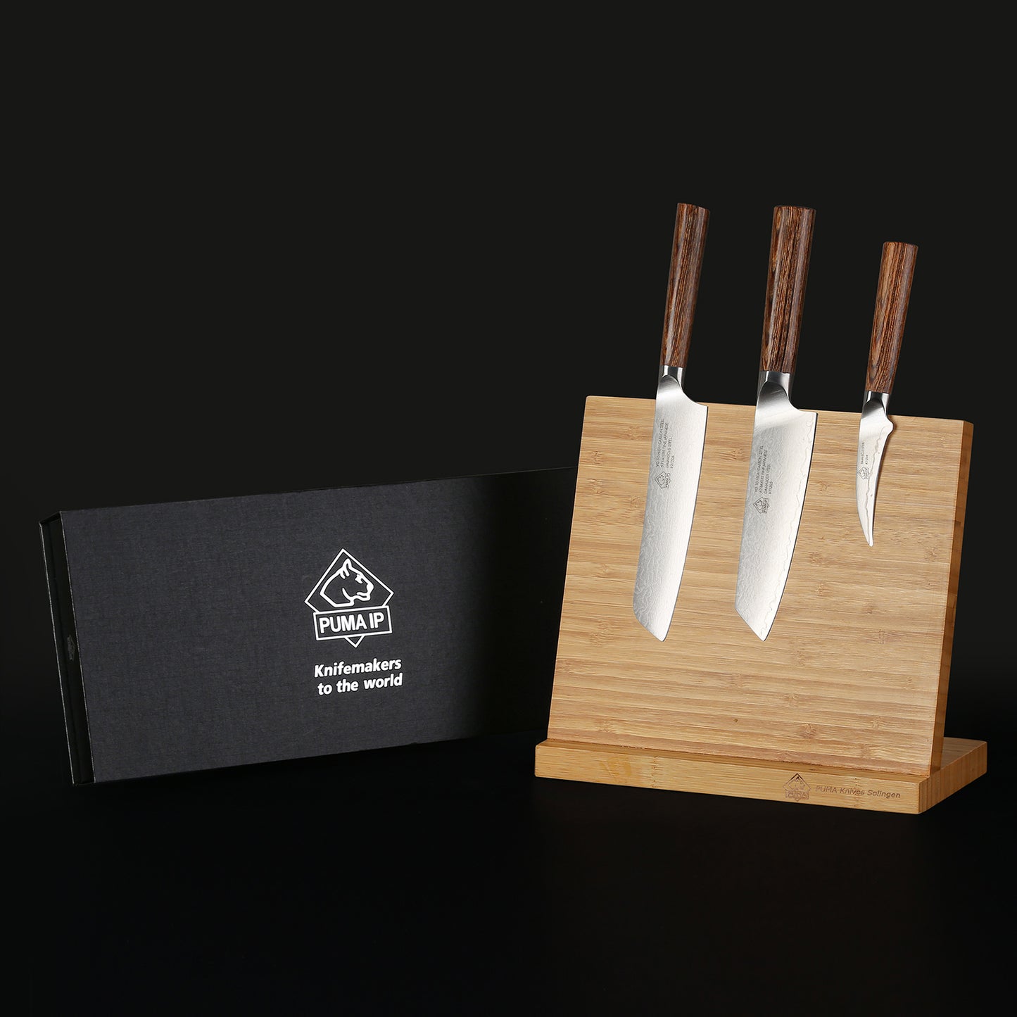 PUMA IP set of 3: small chef, santoku & curved paring knife