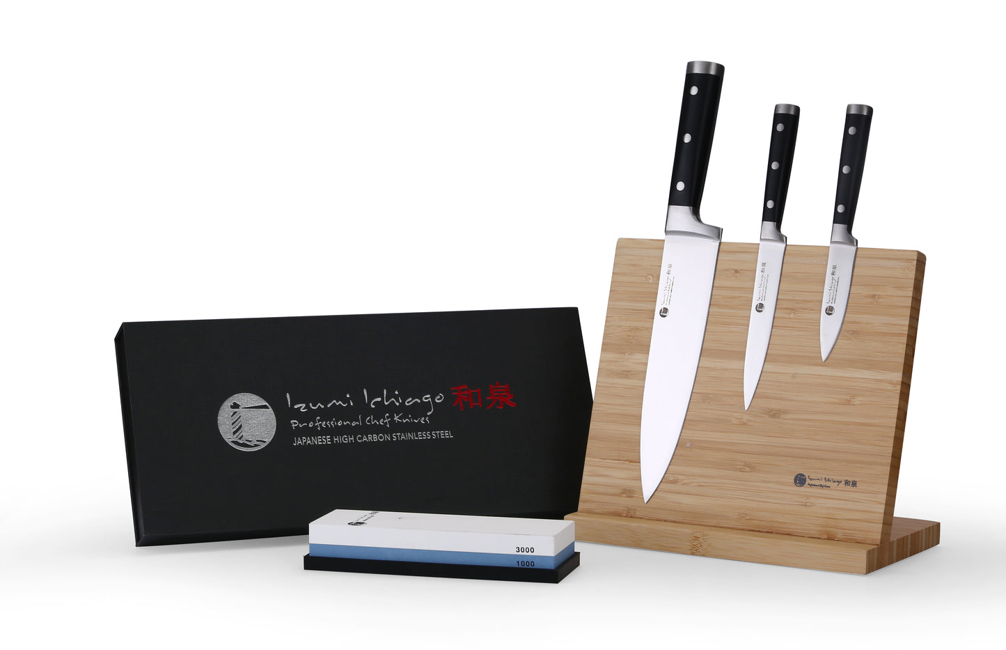 IZUMI ICHIAGO - 3-tlg. Kochmesser Set aus Japanese High Carbon Stainless Steel