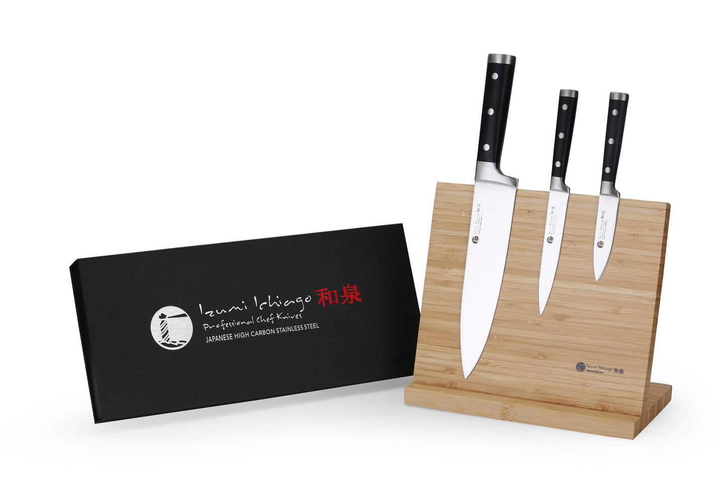 IZUMI ICHIAGO - 3-tlg. Kochmesser Set aus Japanese High Carbon Stainless Steel