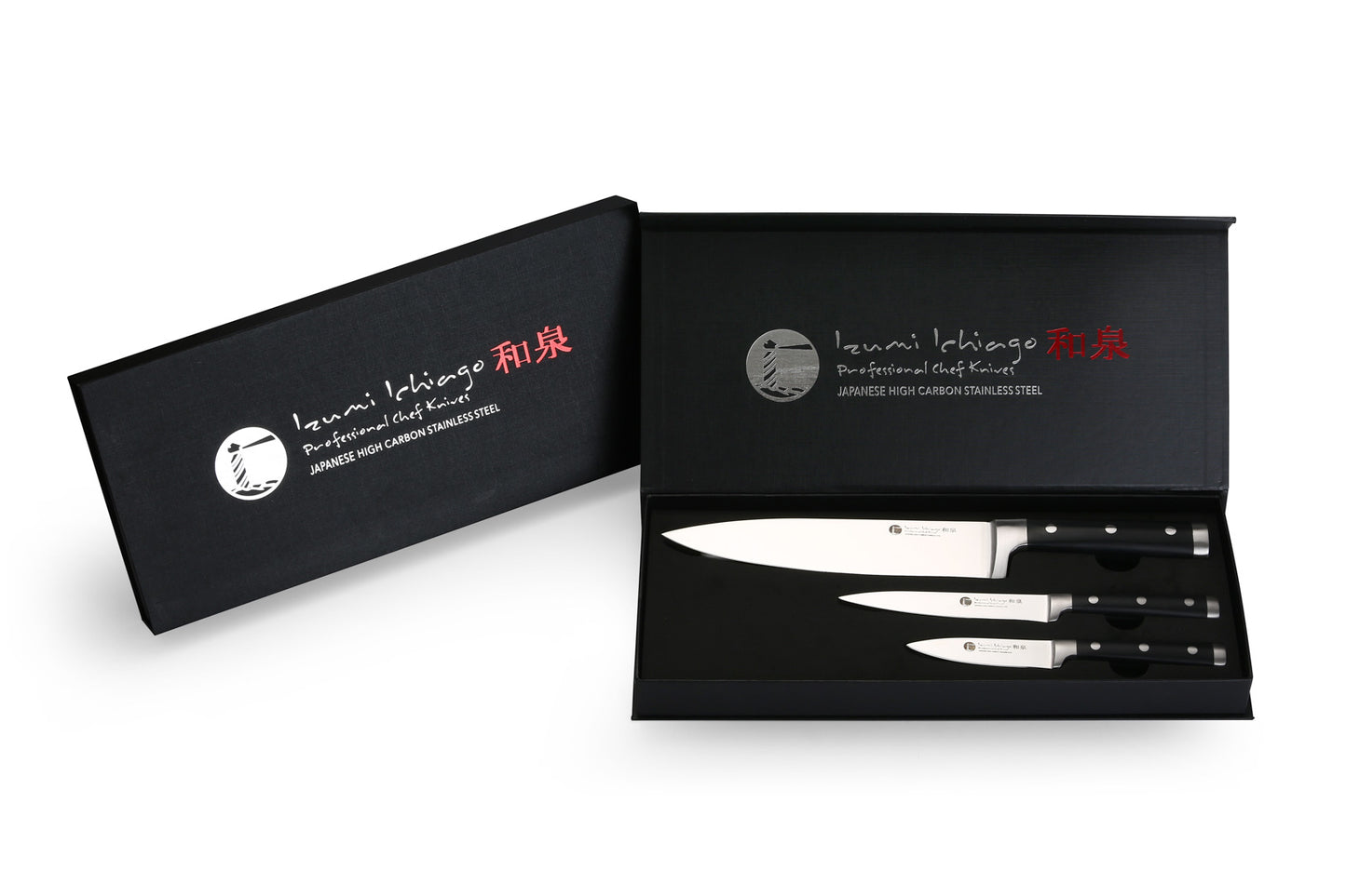 IZUMI ICHIAGO - 3-tlg. Kochmesser Set aus Japanese High Carbon Stainless Steel