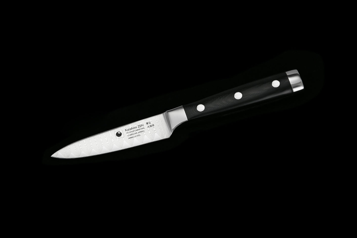 KATAHIRO ZEN Schälmesser aus 67 Lagen japanischem VG-10 Leiterdamast