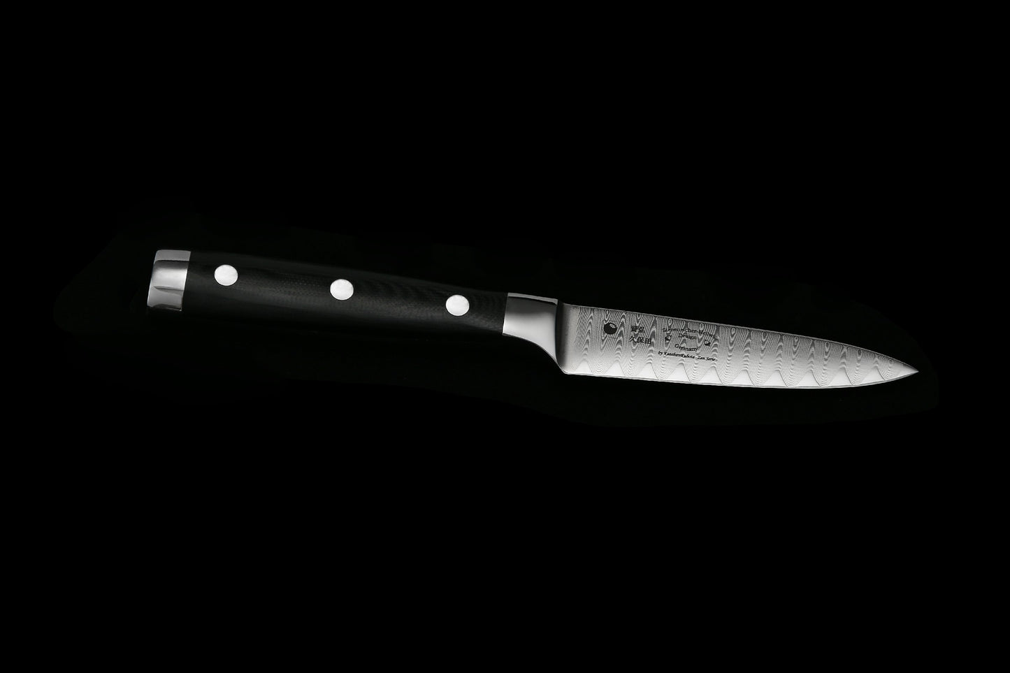 KATAHIRO ZEN Schälmesser aus 67 Lagen japanischem VG-10 Leiterdamast