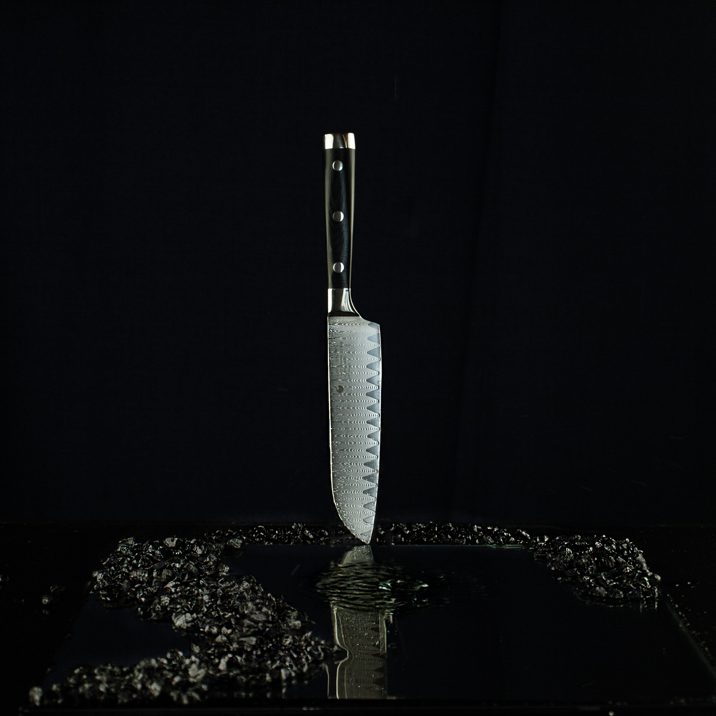 KATAHIRO ZEN Santoku Gemüsemesser aus 67 Lagen japanischem Leiterdamast - 5 inch
