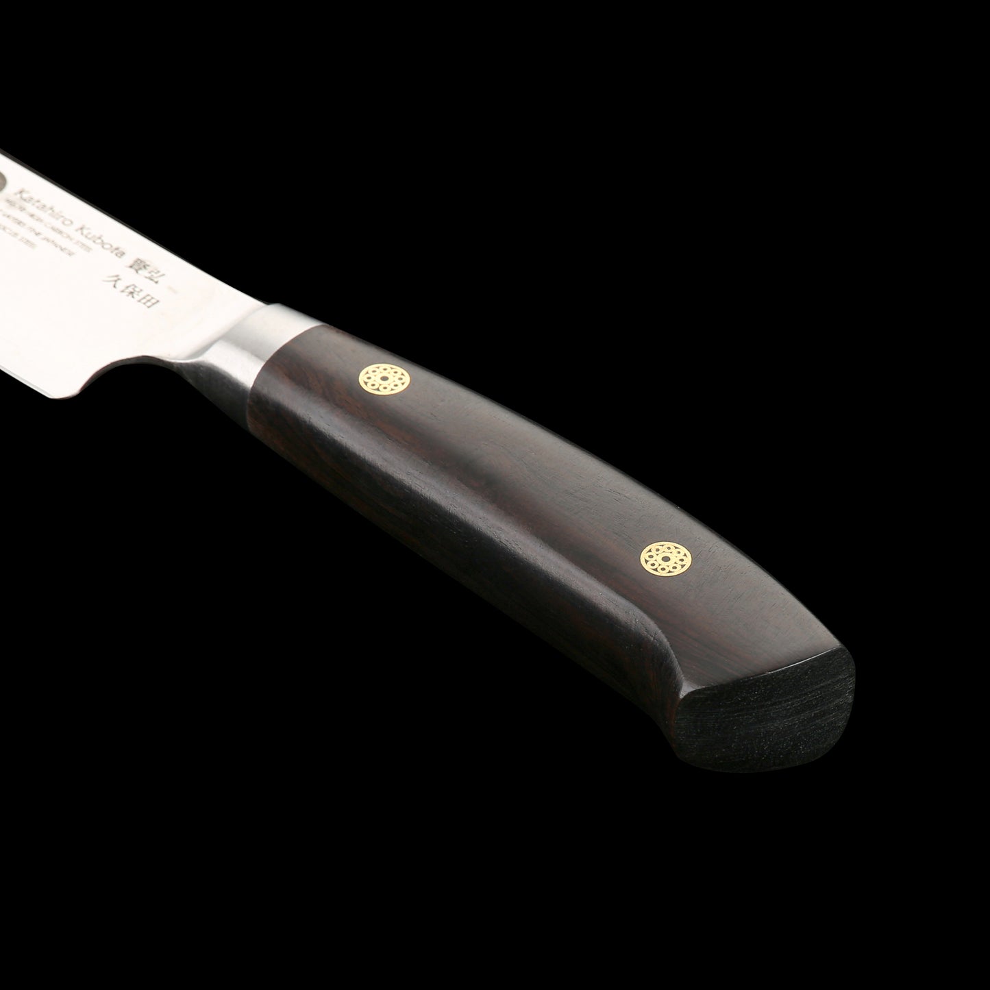KATAHIRO KUBOTA Sense 5 inch Santokumesser aus Damast und Ebenholzgriff