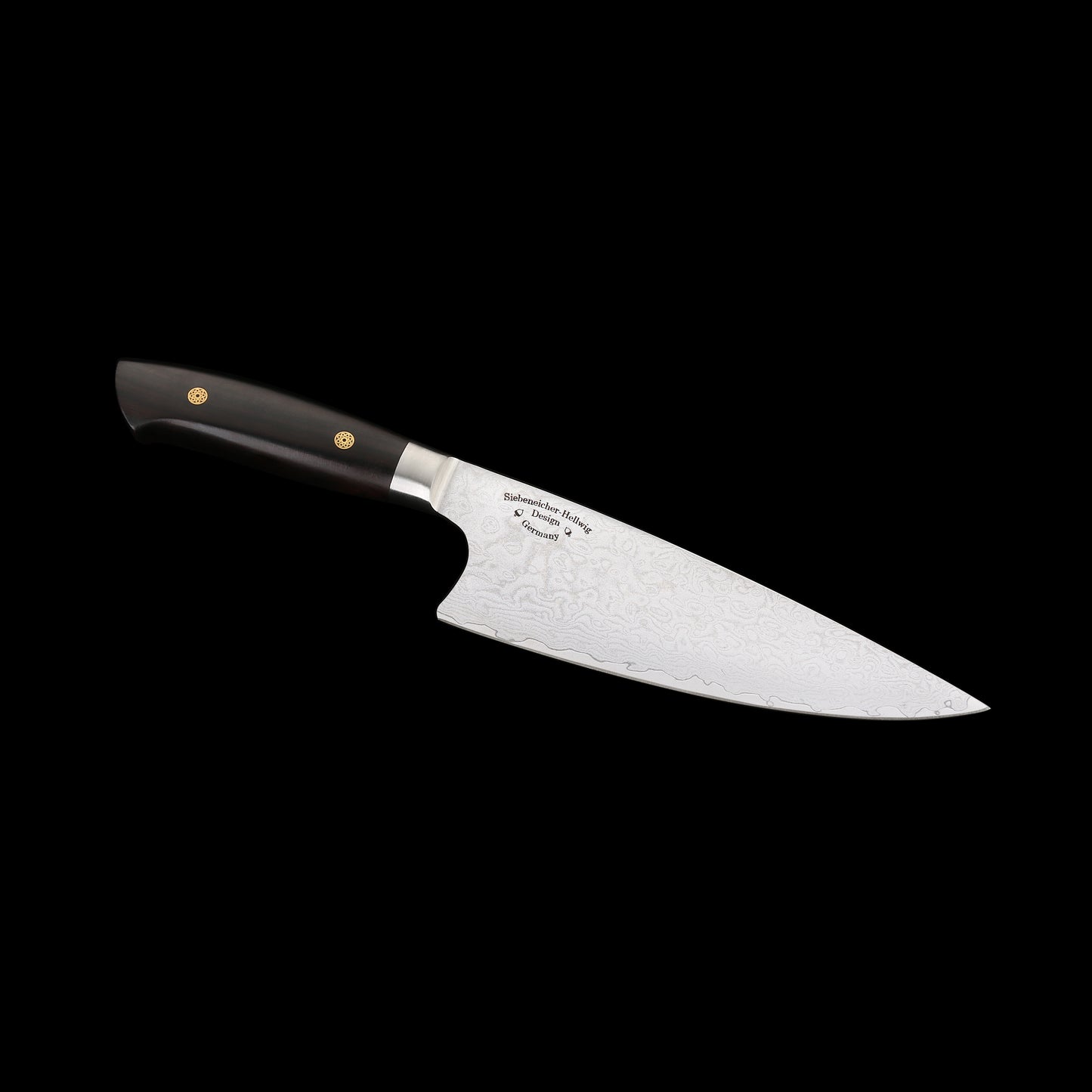 KATAHIRO KUBOTA Sense 8 inch Kochmesser aus Damast und Ebenholzgriff